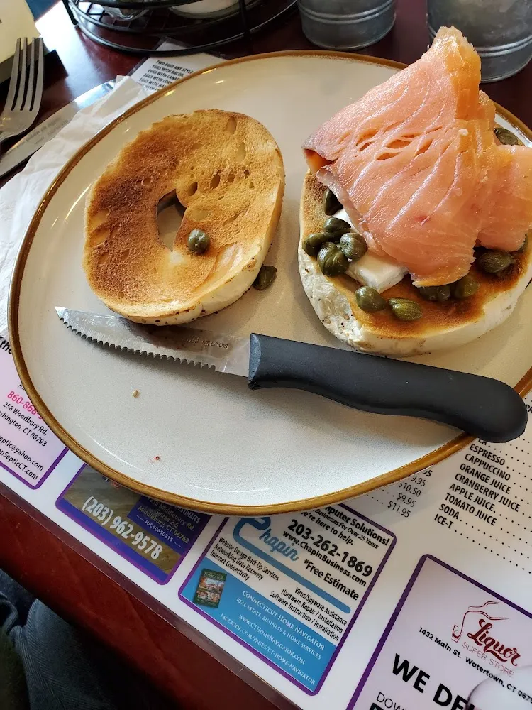 Bagel Cream Cheese Lox and Capers