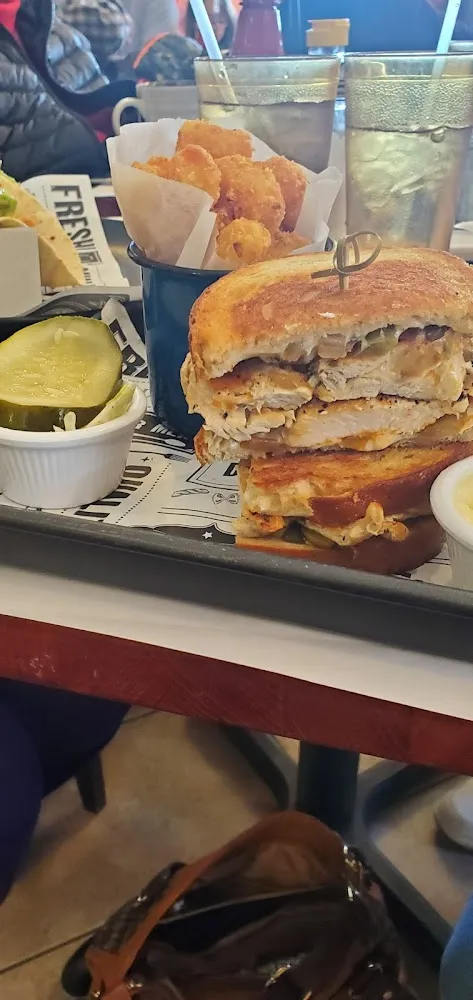 Grilled Chicken Onions Green Peppers and Cheese Sandwich Lunch Special